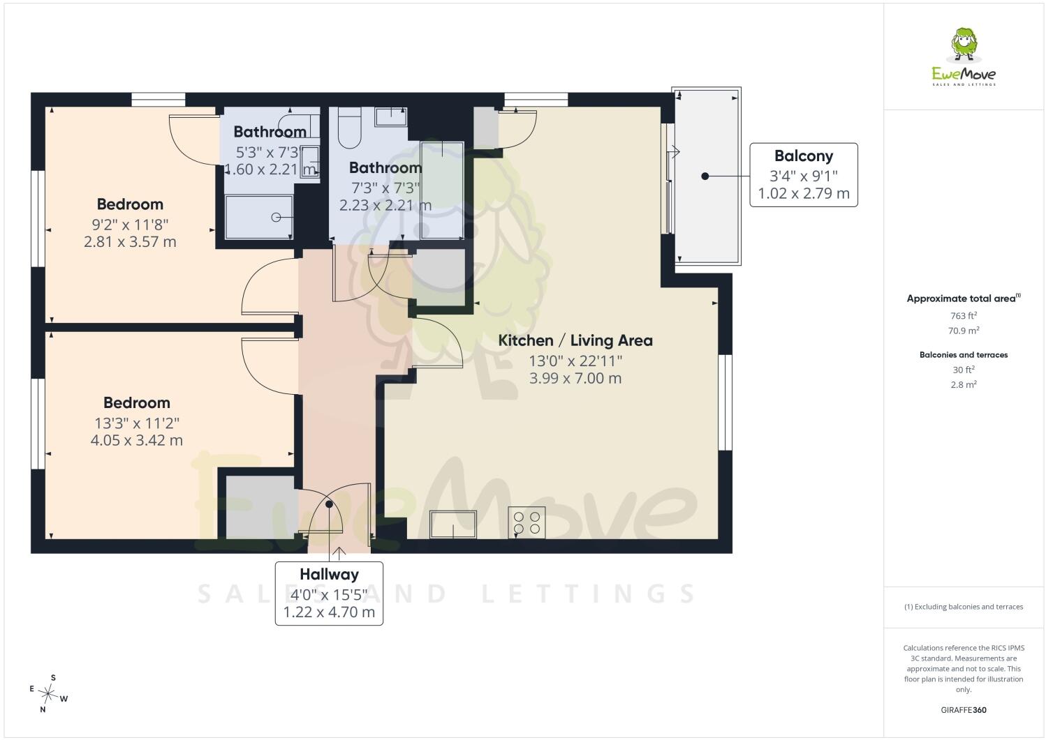 Sydney Court, 1 Robertson Way, Basingstoke, Hampshire, RG21 floorplan