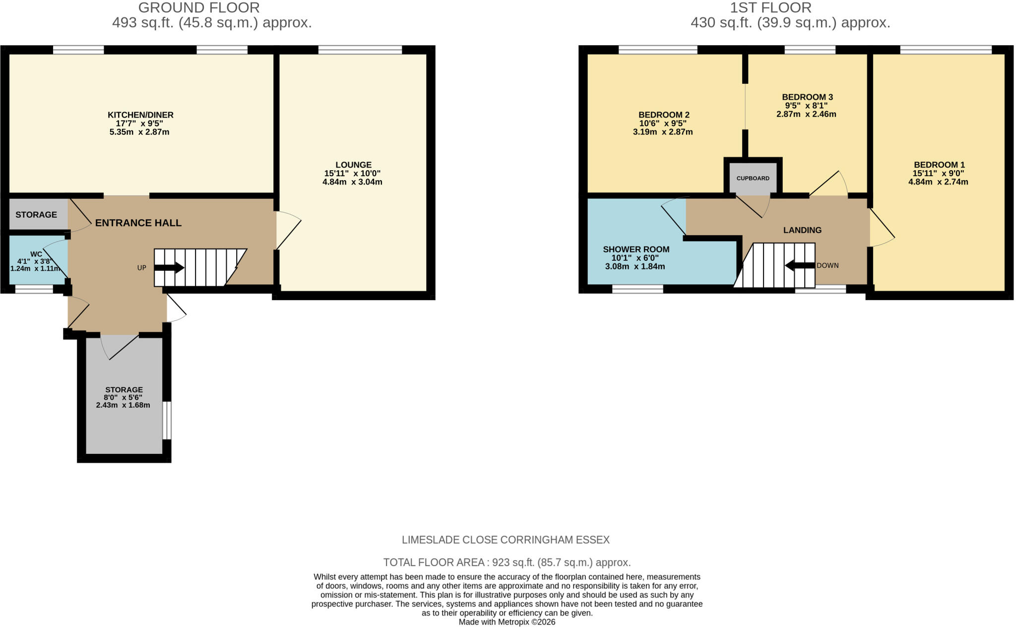 Limeslade Close, Corringham, Essex, SS17 floorplan