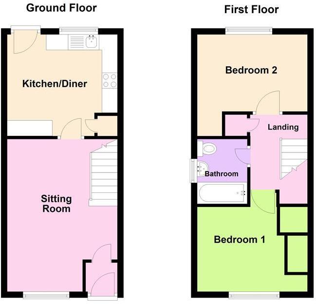 St. Catherines Road, Evesham floorplan