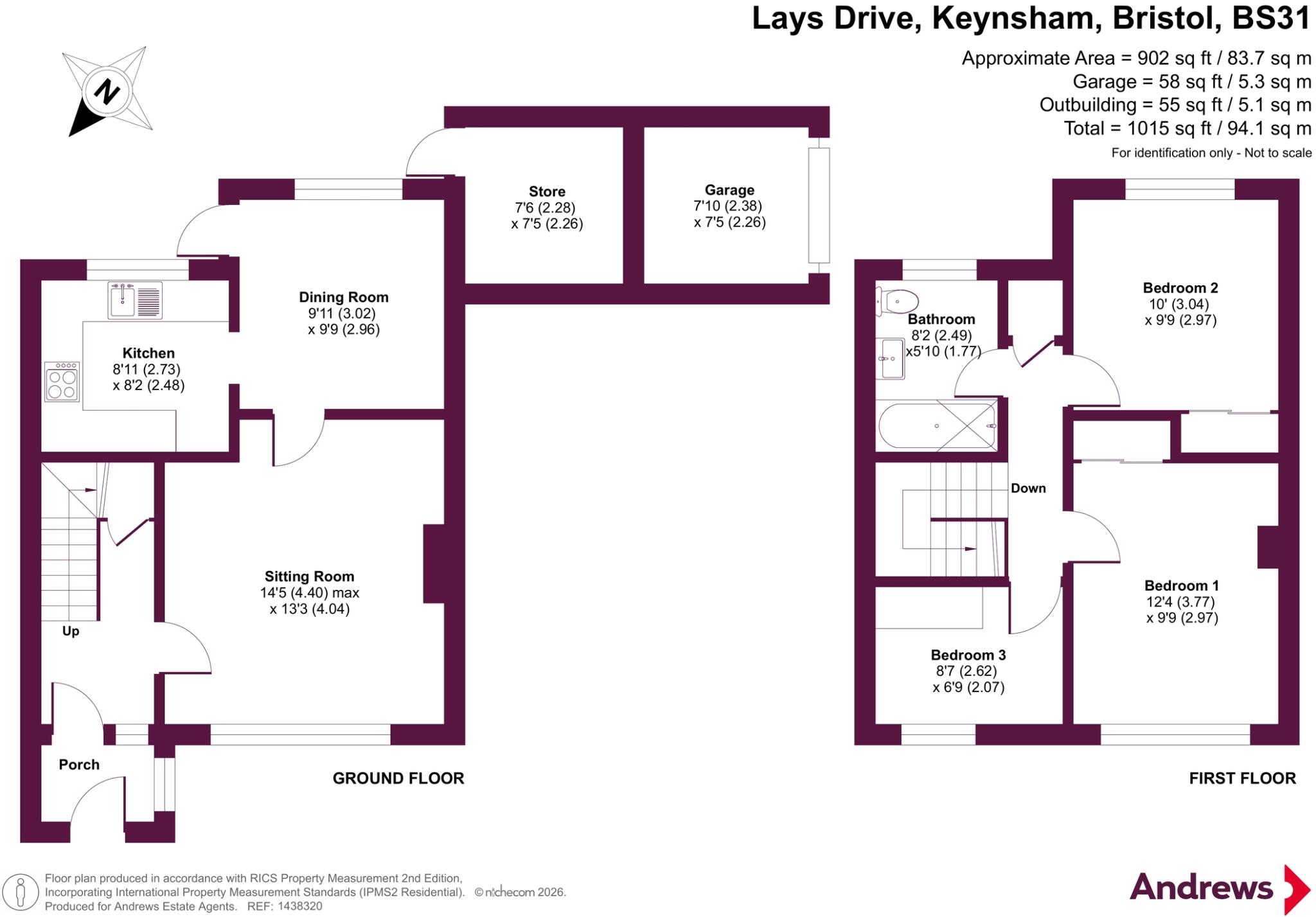 Lays Drive, Keynsham, Bristol, Somerset, BS31 floorplan
