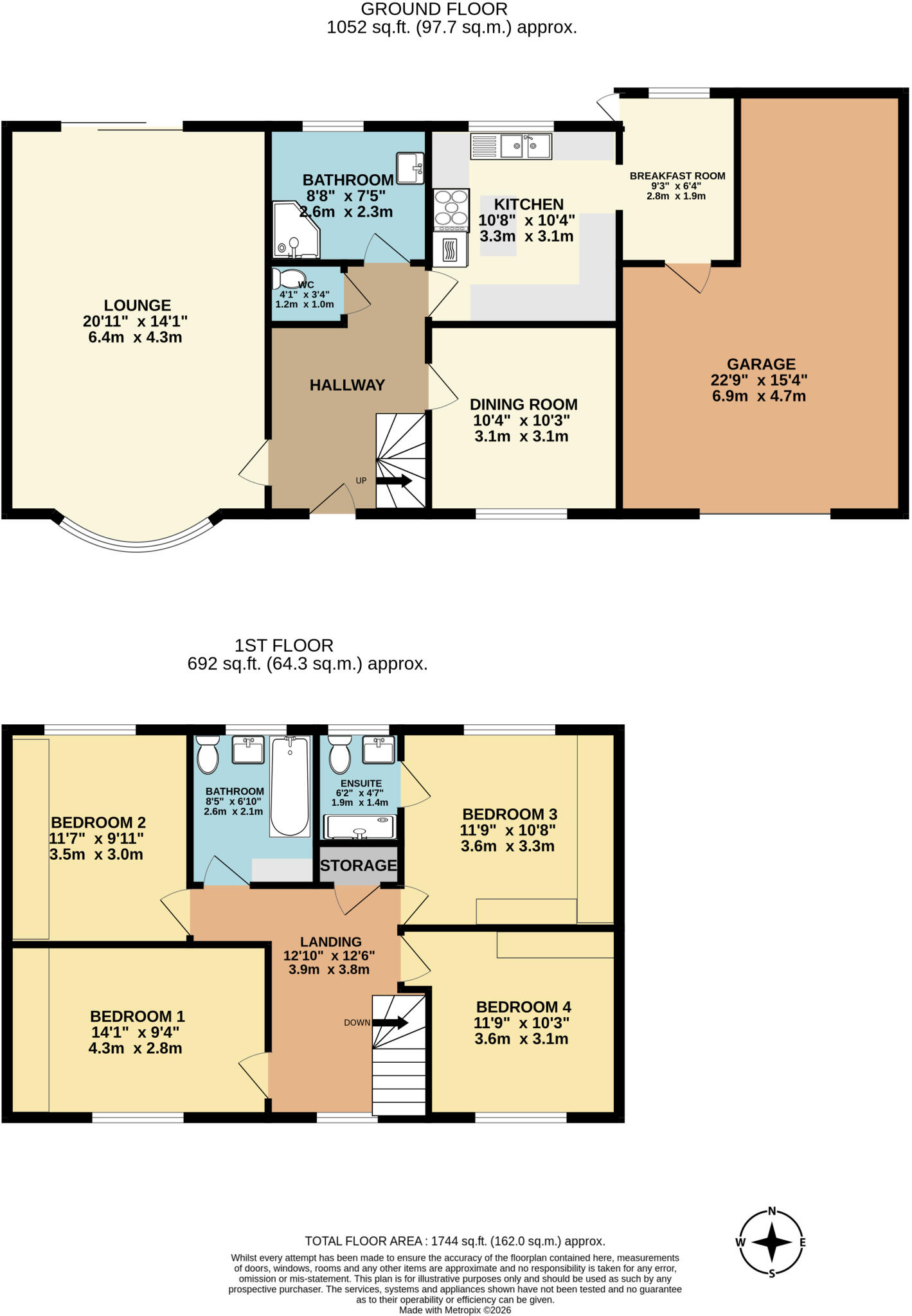 Cleveland Drive, Barnt Green, Birmingham, Worcestershire, B45 floorplan
