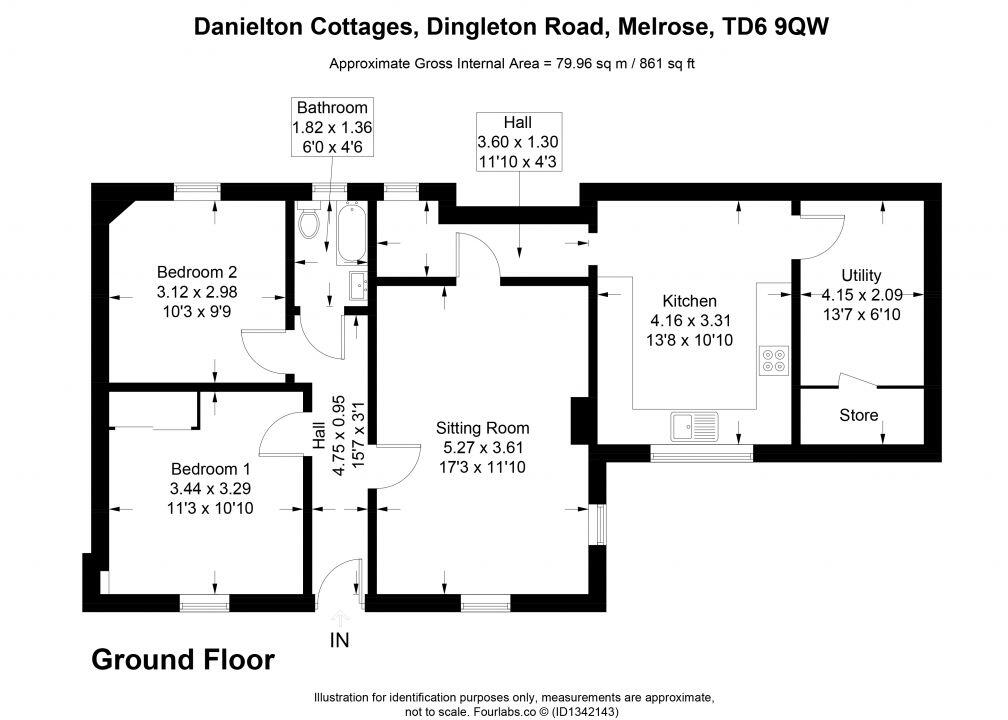 Danielton Cottages, Dingleton Road, Melrose, TD6 9QW floorplan