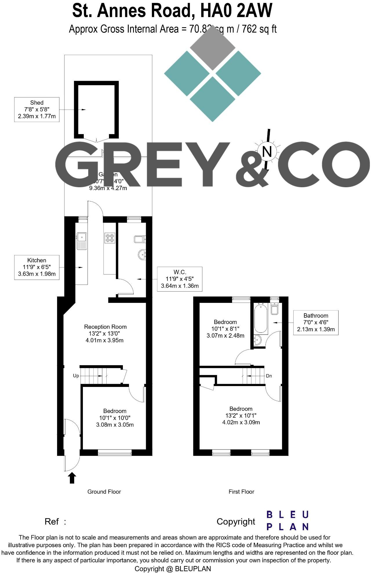 St Annes Road Wembley Middlesex HA0 2AW floorplan