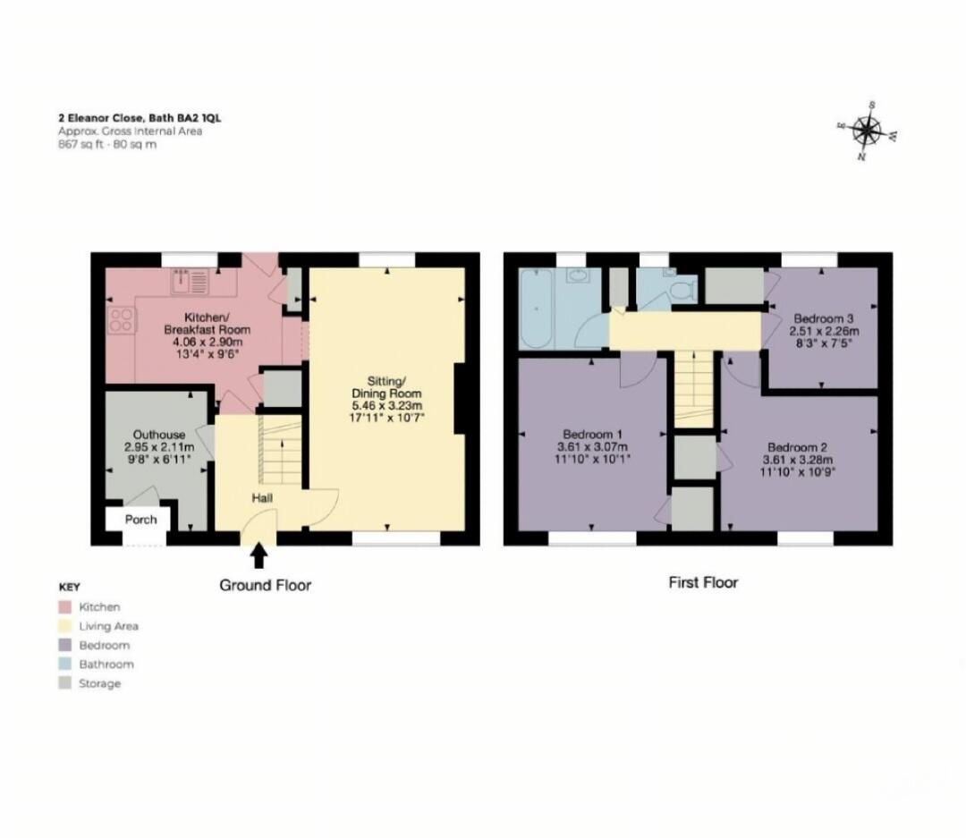 Eleanor Close, Bath, Somerset, BA2 floorplan
