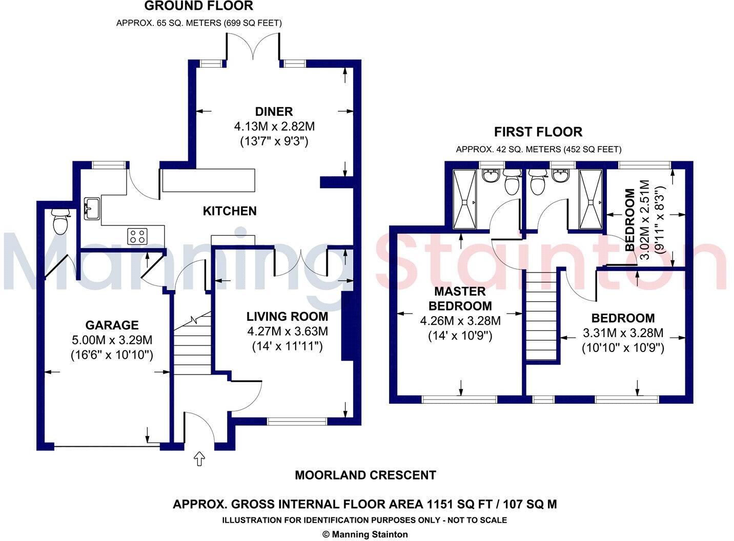 Moorland Crescent, Guiseley, Leeds, West Yorkshire floorplan