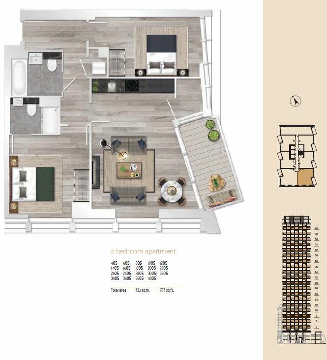 Icon Tower W3 floorplan