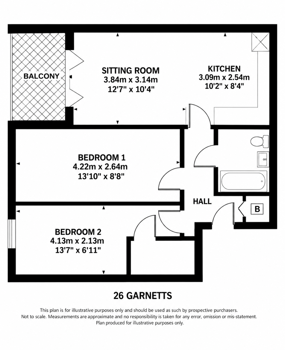 Apartment 26 Garnett Mill, Mill Way, OTLEY, LS21 1FU floorplan
