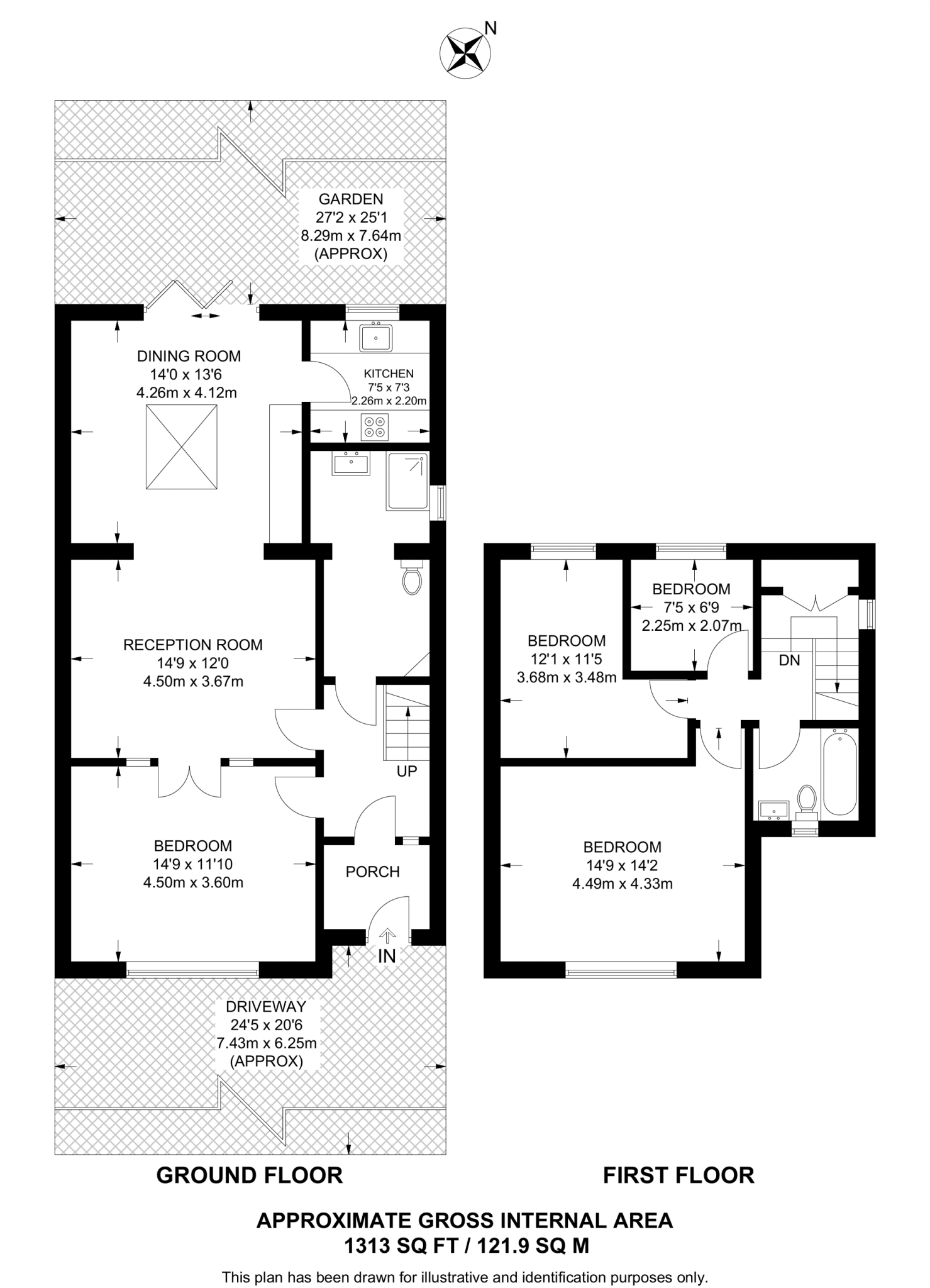 Passmore Gardens, Bounds Green, London, N11 floorplan