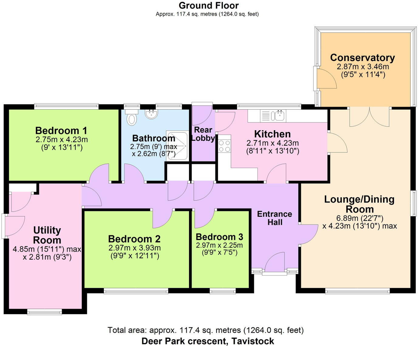 Deer Park Crescent, Tavistock, PL19 9HQ floorplan