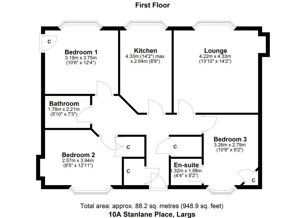 10A, Stanlane Place, Largs, KA30 8DA floorplan