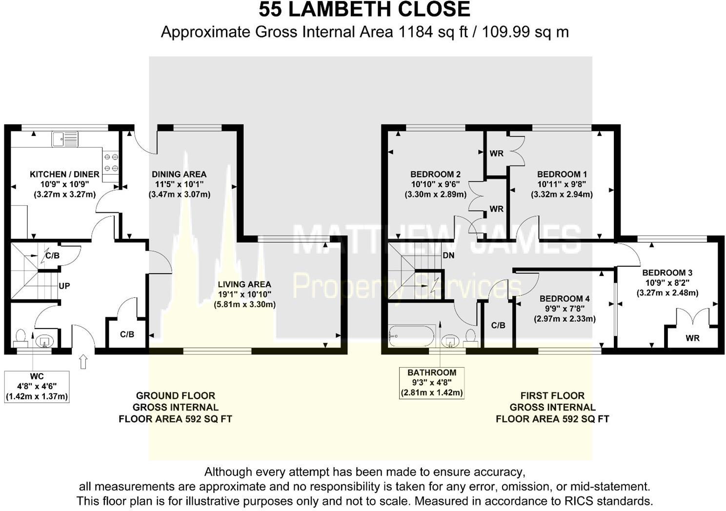 Lambeth Close, Henley Green, Coventry * FOUR BEDROOMS * floorplan