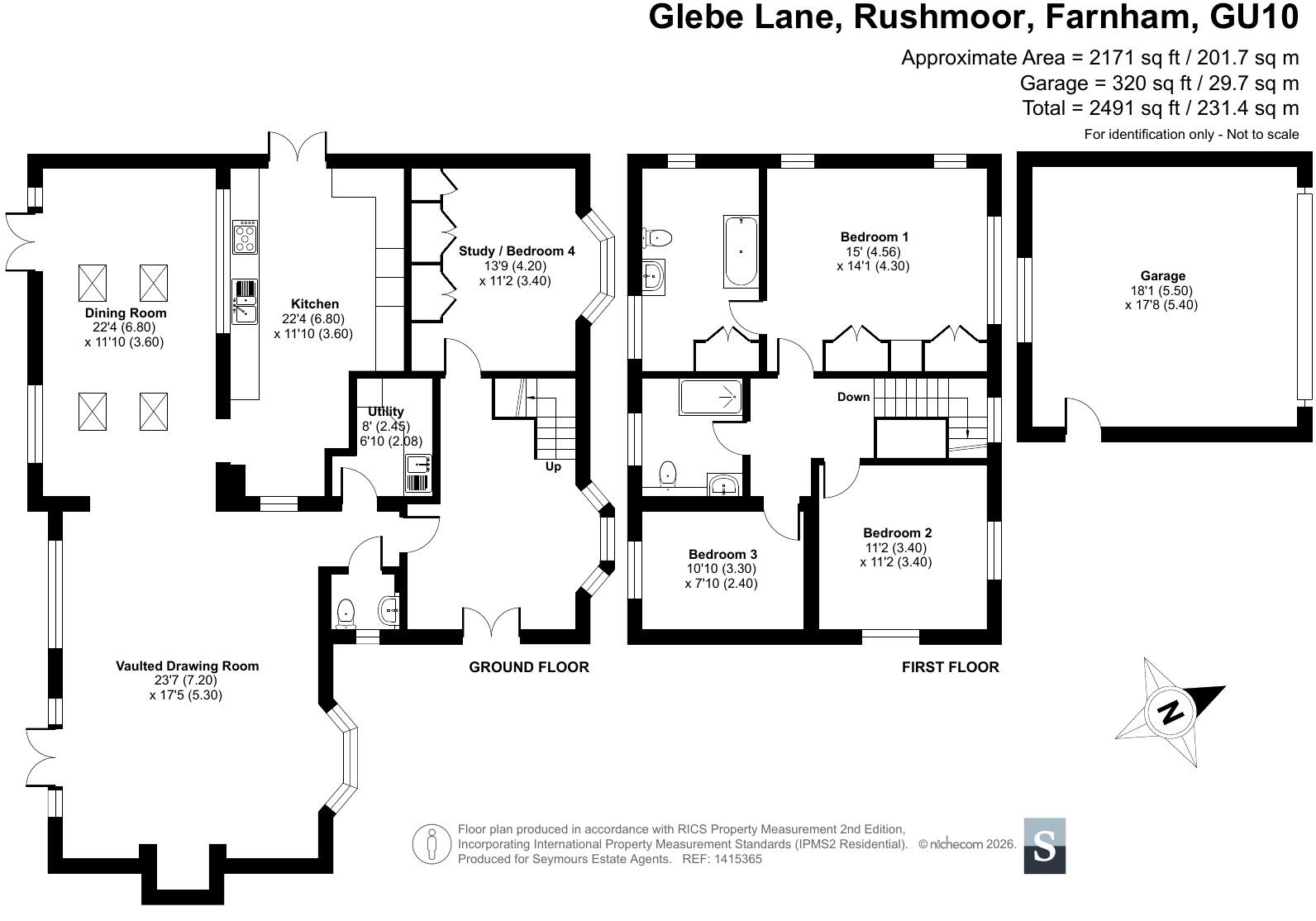 Glebe Lane, Rushmoor, Farnham, Surrey, GU10 floorplan