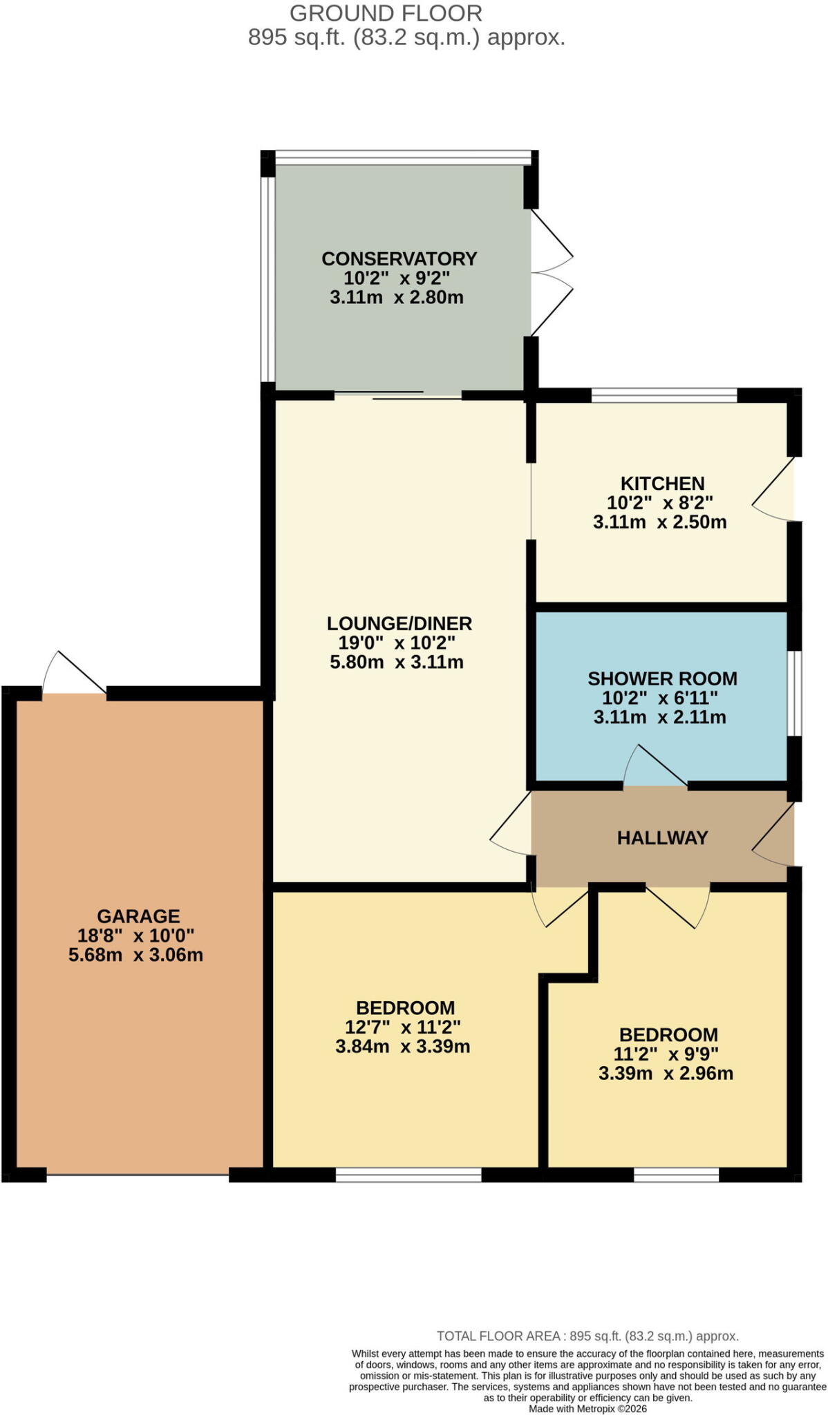 Woodlands Avenue, Carlton Colville, Lowestoft, NR33 8BD floorplan