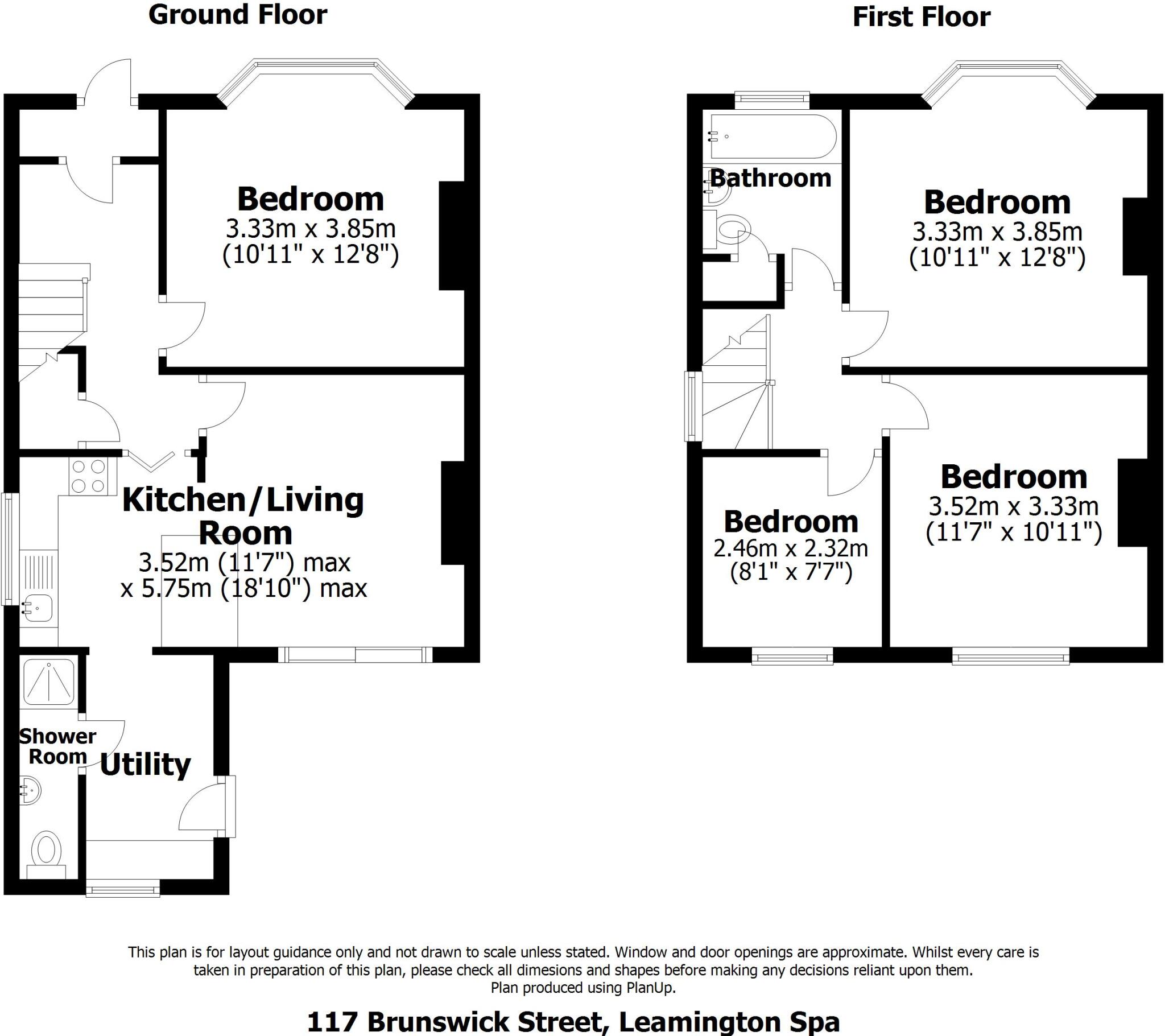 117 Brunswick Street, Leamington Spa floorplan