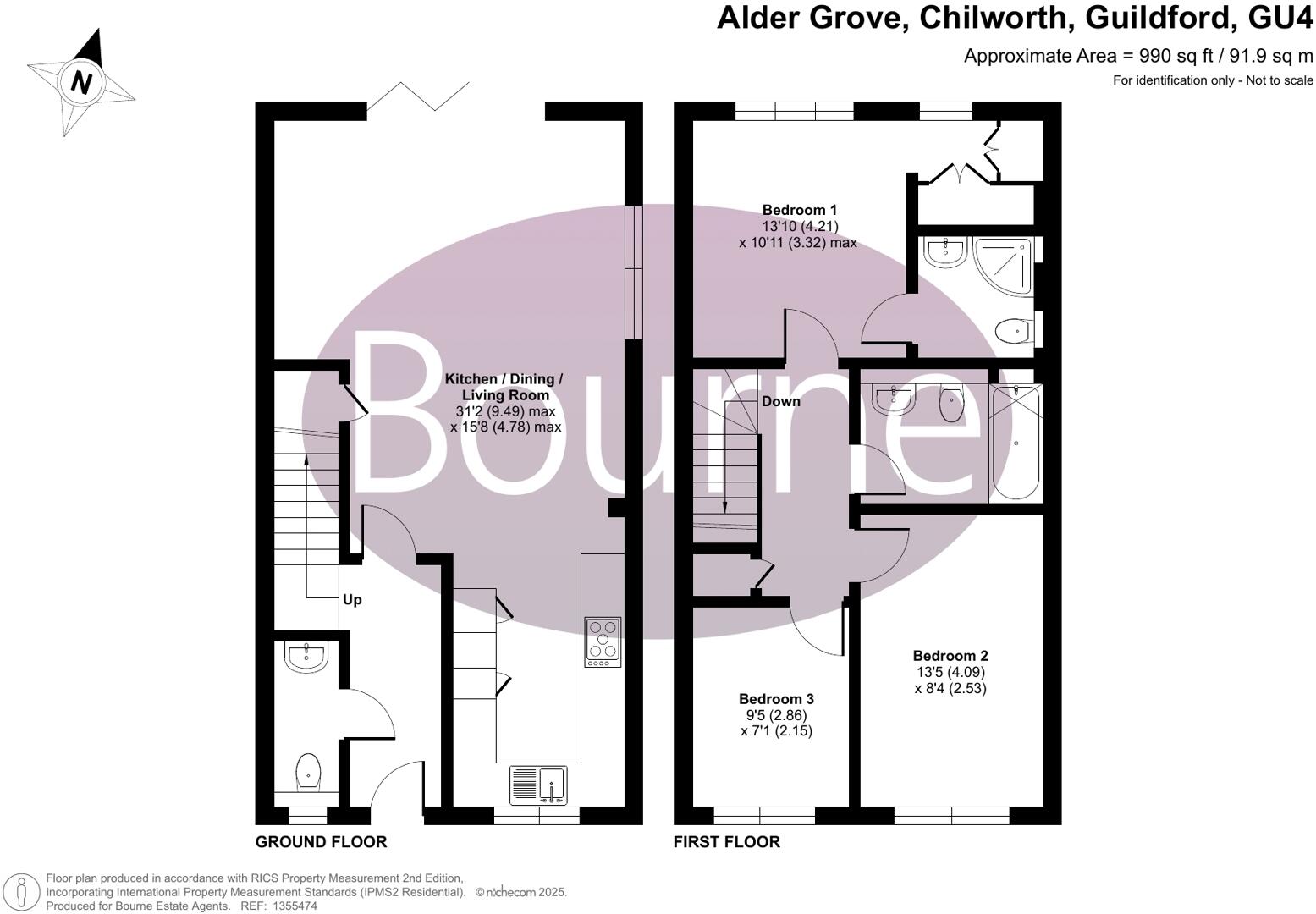 Alder Grove, Chilworth, Guildford, Surrey, GU4 floorplan