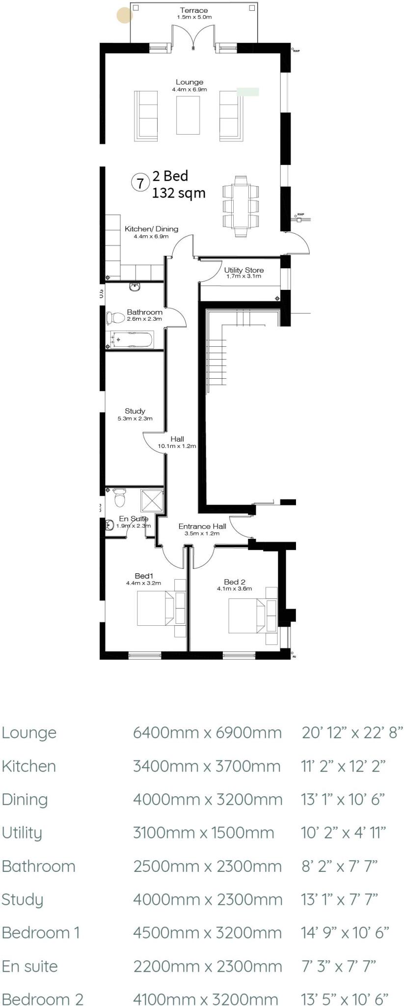 Wordsworth House, 2 Belle Vue Road, Swanage floorplan