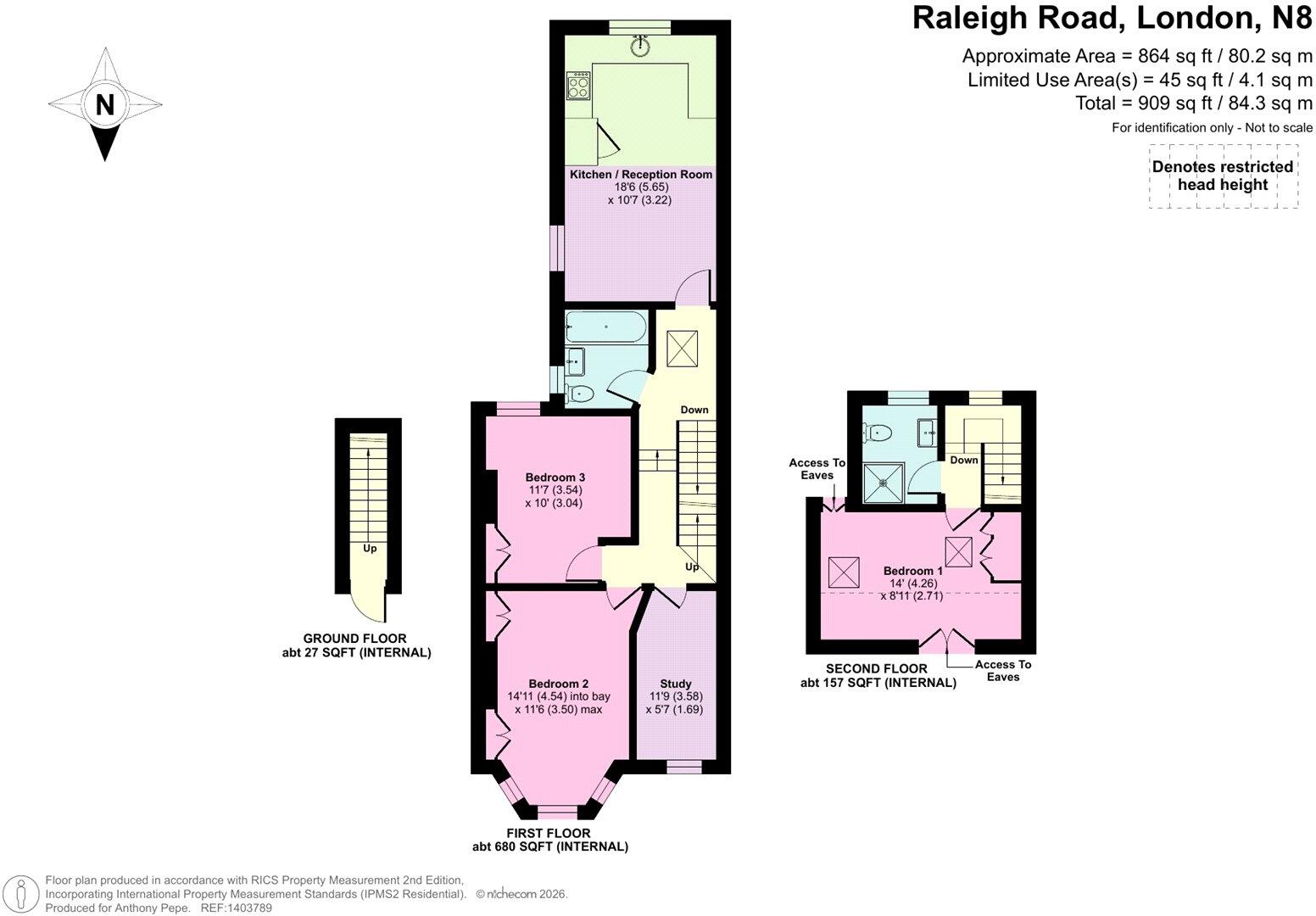 Raleigh Road, Harringay, London, N8 floorplan