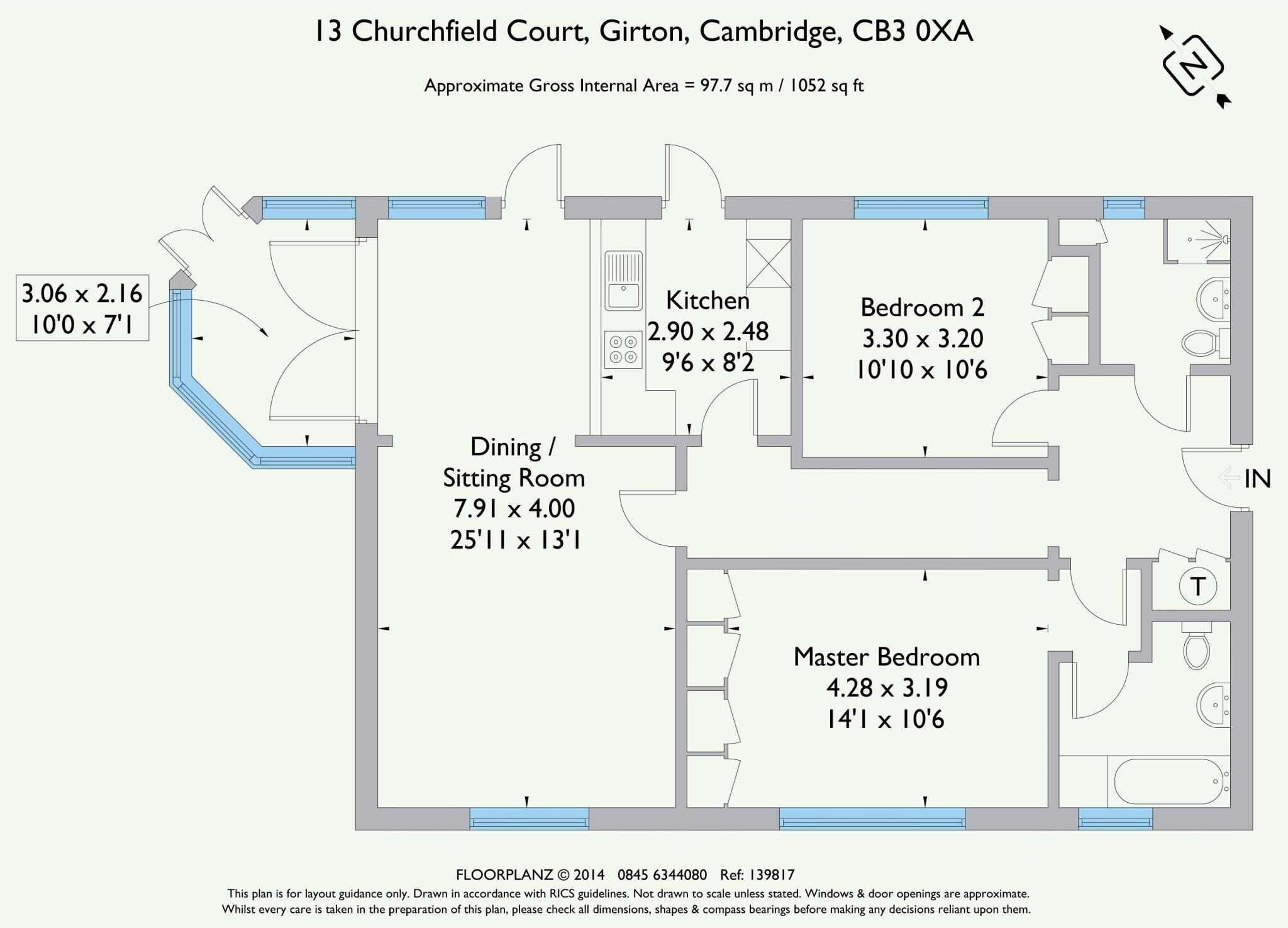 Churchfield Court, Cambridge floorplan