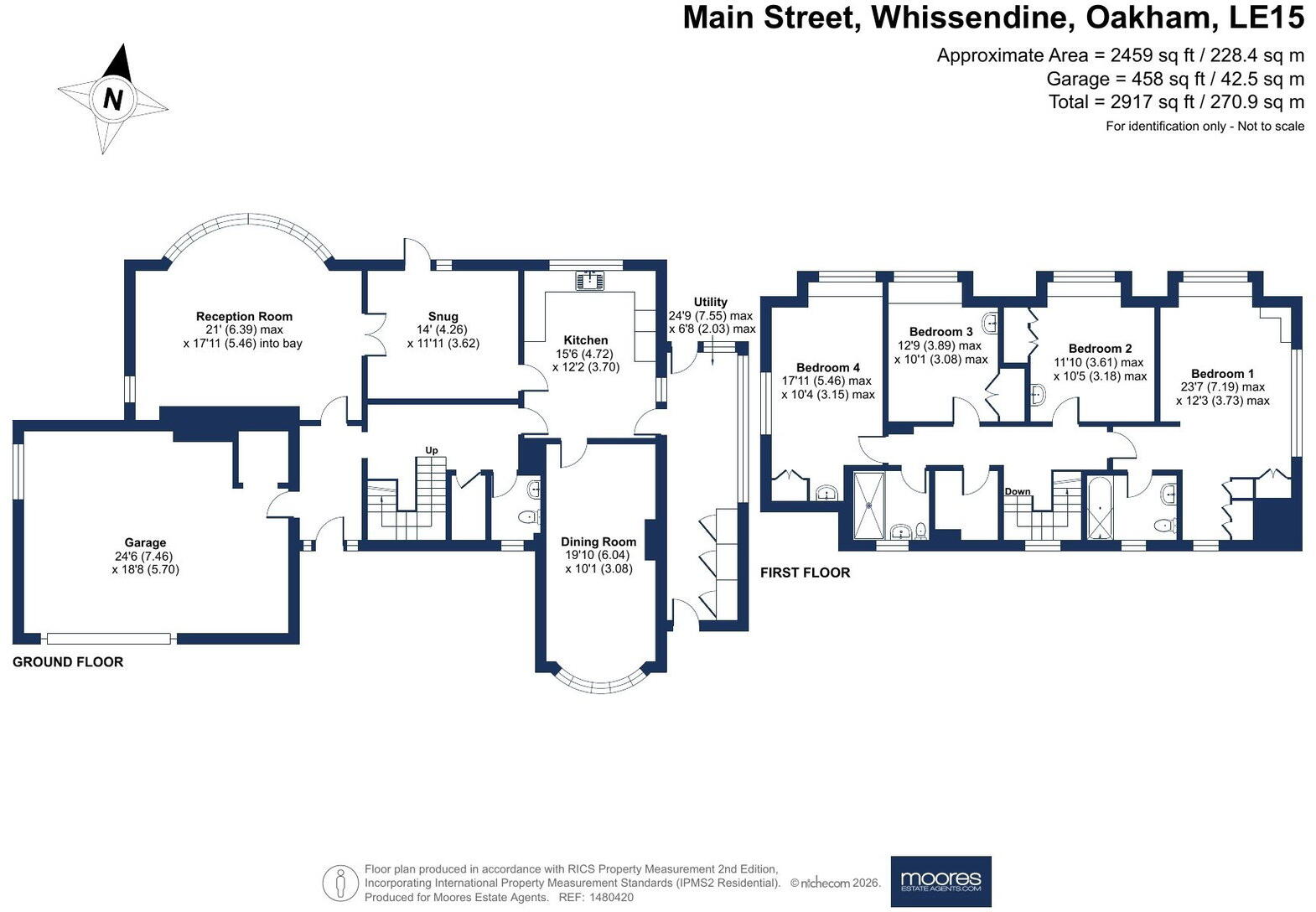 23, Main Street, Whissendine floorplan