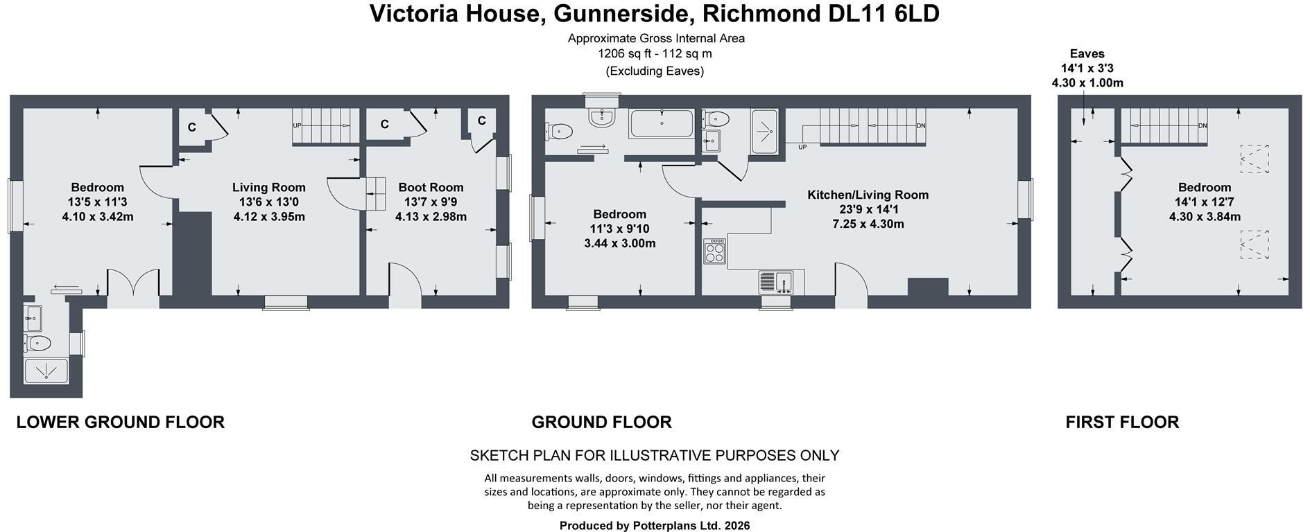 Victoria House, Gunnerside, Richmond, North Yorkshire DL11 6LD floorplan