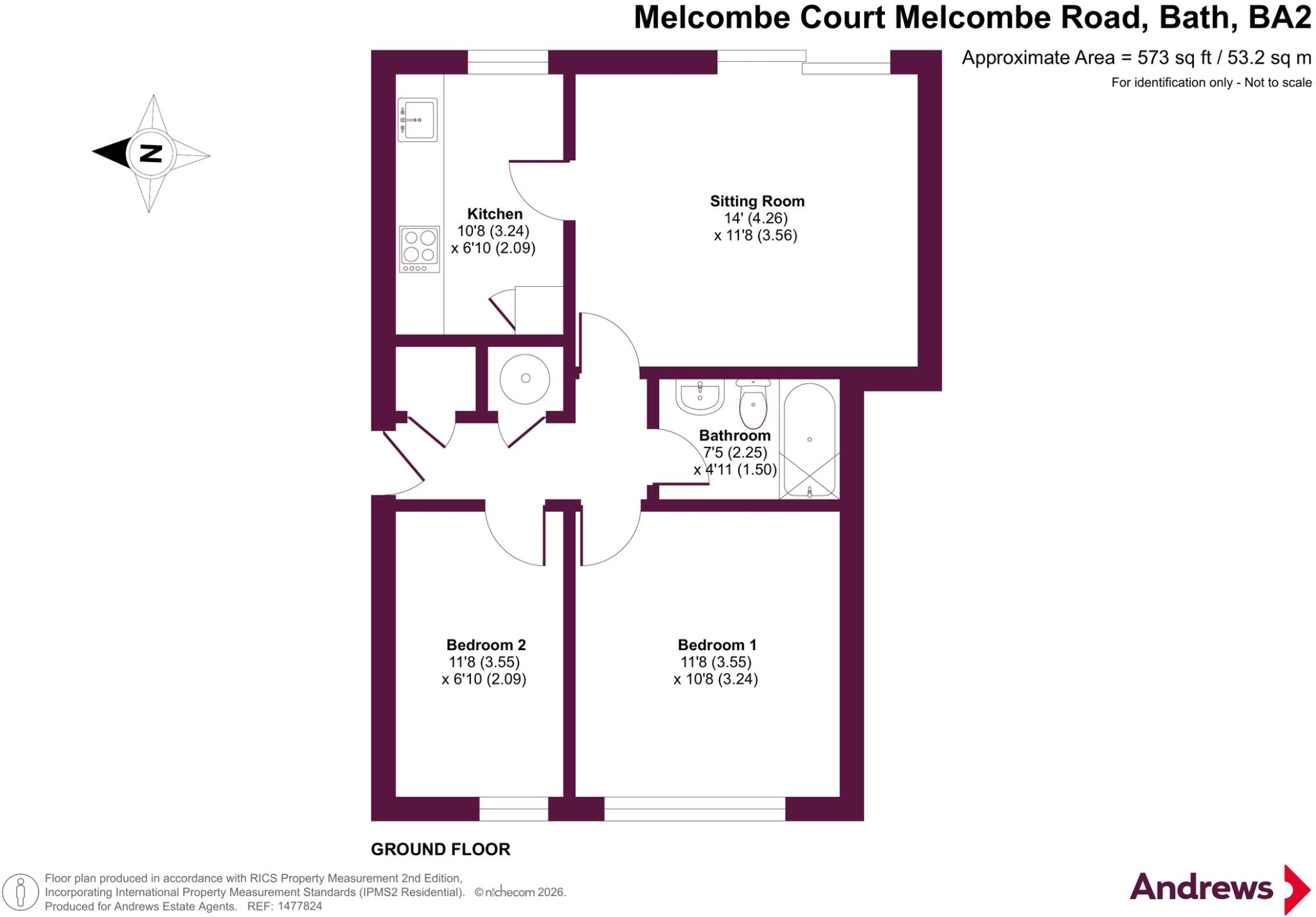 Melcombe Road, Bath, BA2 floorplan