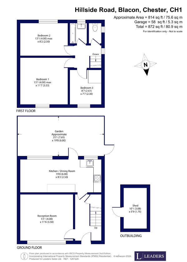 Hillside Road, Blacon, CH1 floorplan
