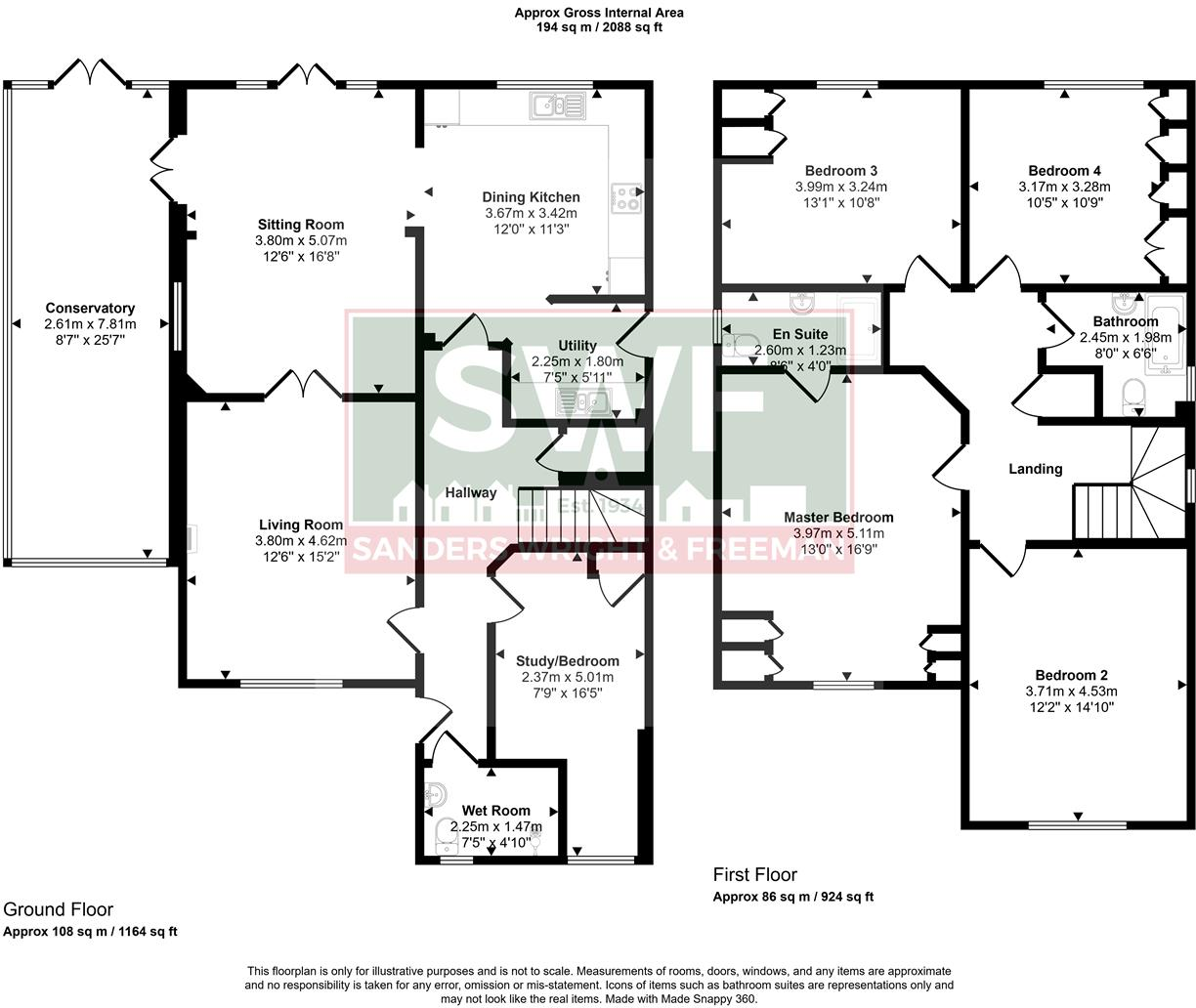 Osborne Road, Penn, Wolverhampton floorplan