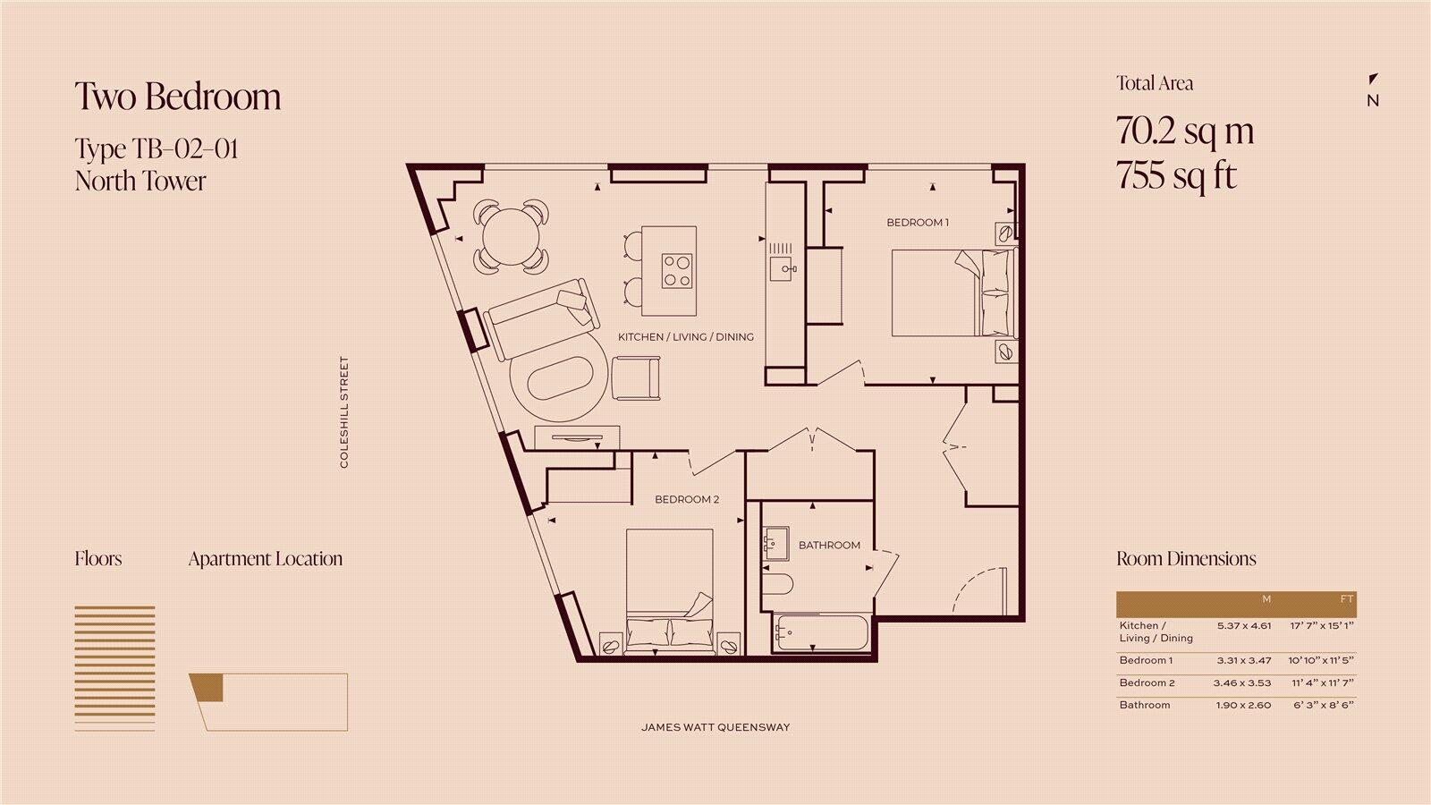 One Eastside, 2 Jennens Road, Birmingham, B4 floorplan