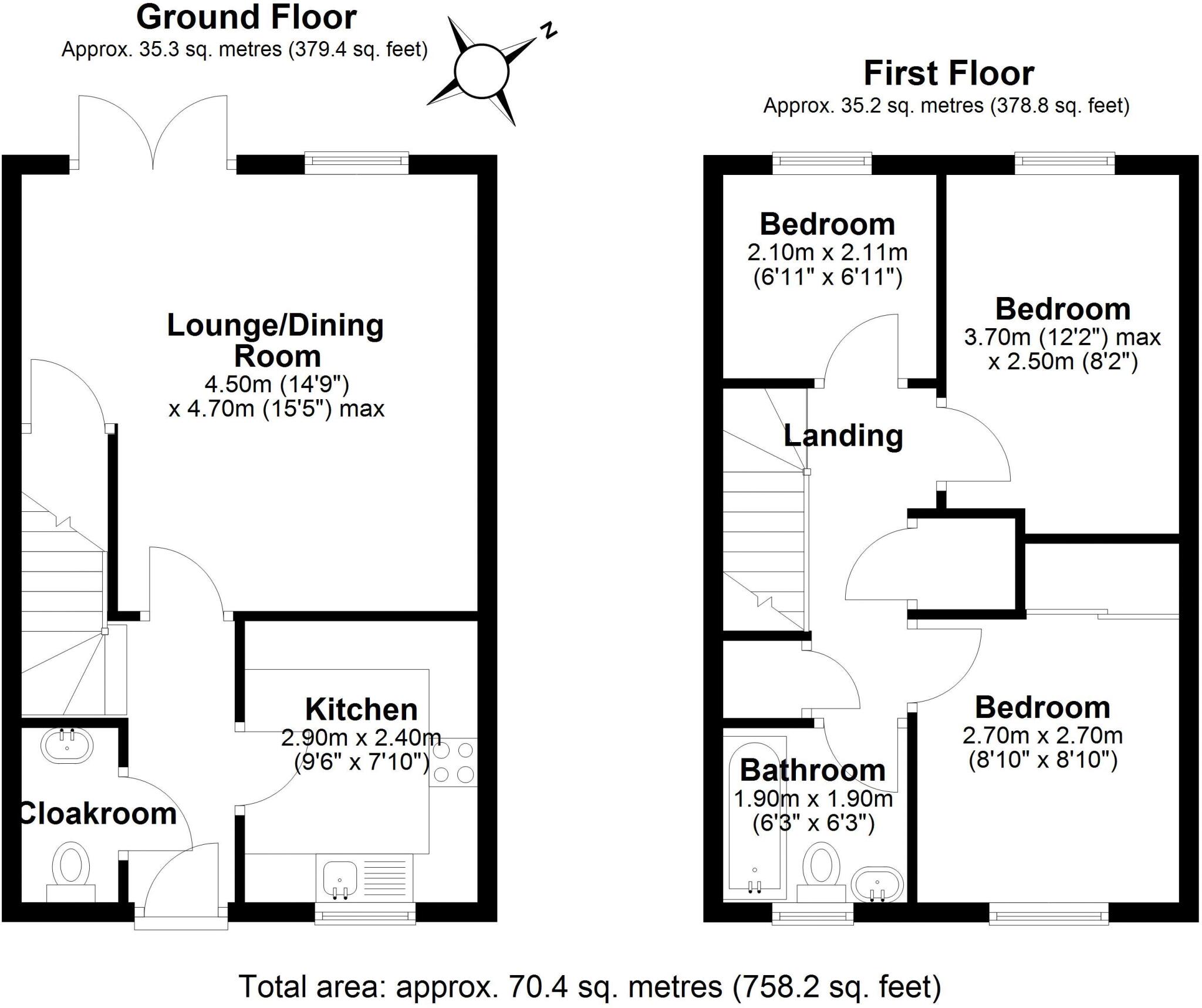 9 Aspen Place, Ellesmere, Shropshire, SY12 9FE floorplan