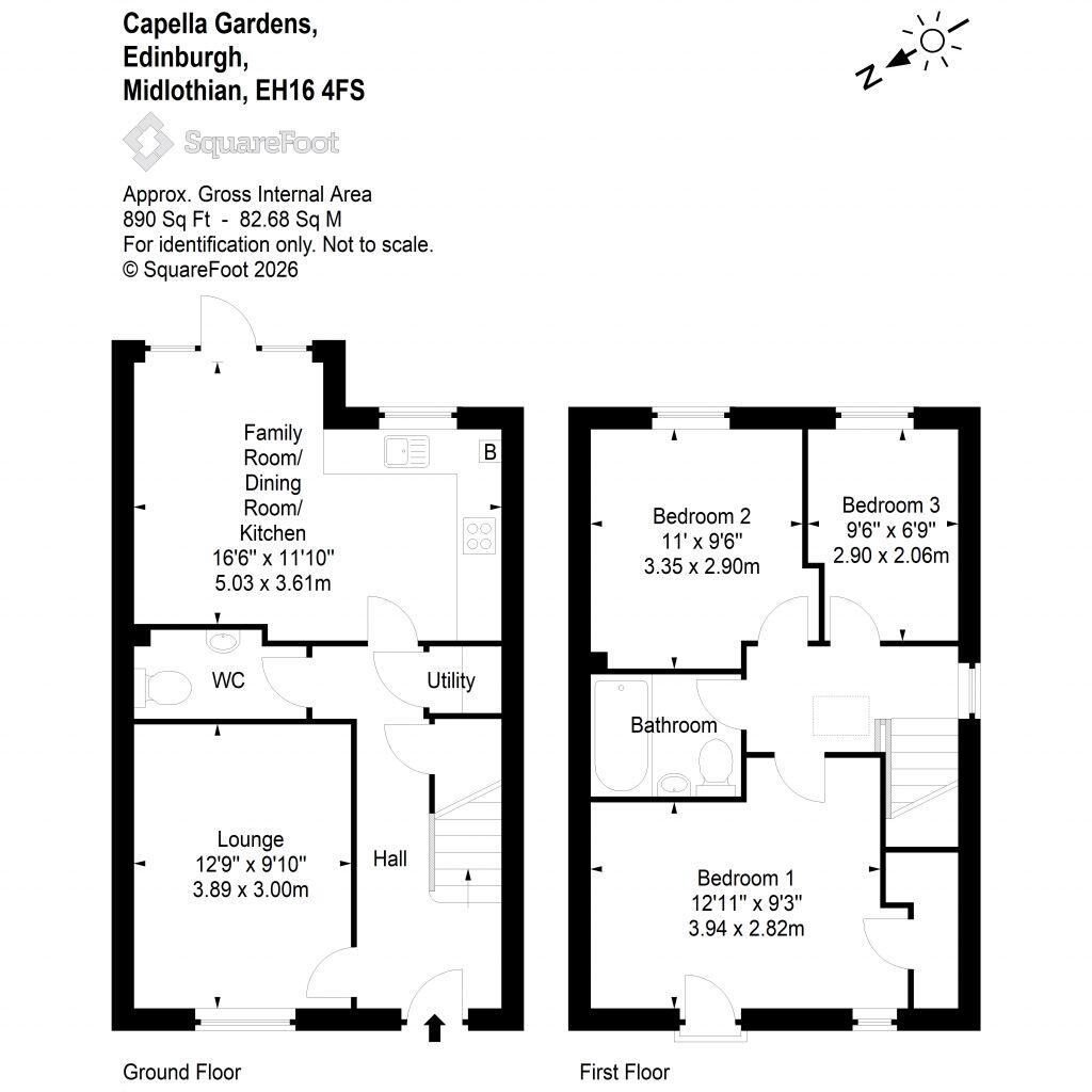 11 Capella Gardens, Edinburgh, EH16 4FS floorplan