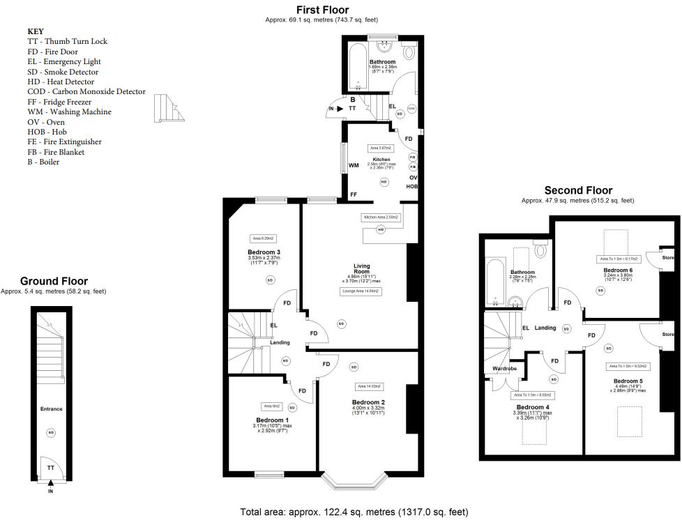 (£95pppw) Simonside Terrace, Heaton, NE6 floorplan