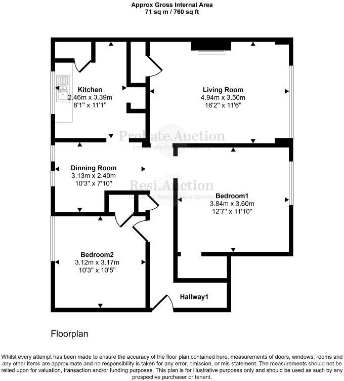 9 Bradeston Grove, Bristol, Avon, BS16 1JZ floorplan