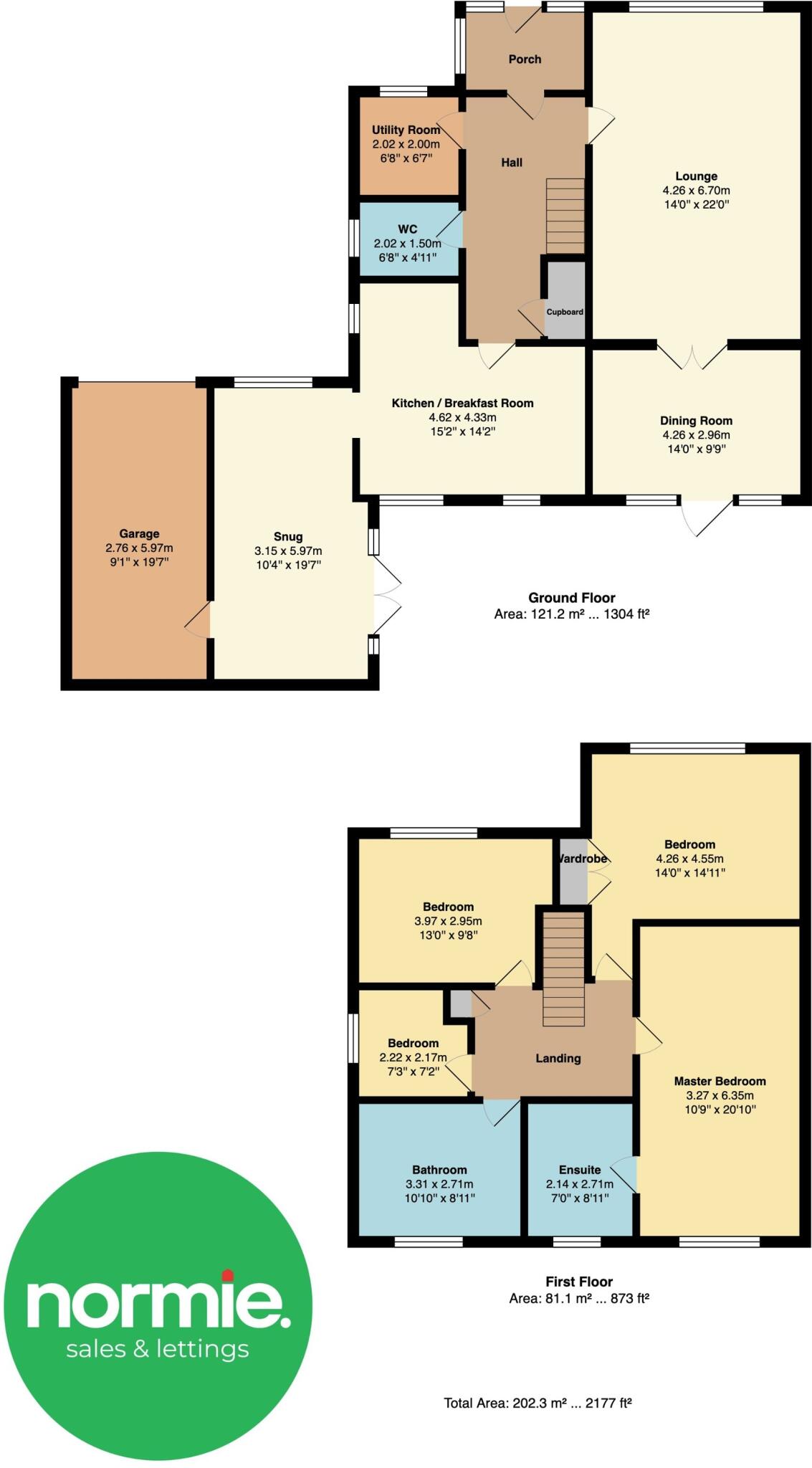 Fairhaven Avenue, Whitefield, M45 floorplan