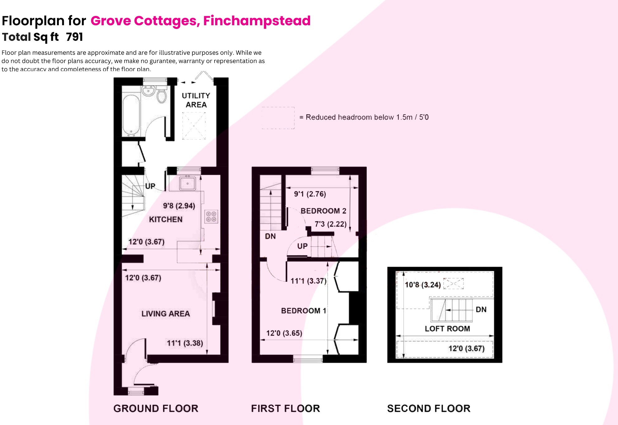 Grove Cottages, Nine Mile Ride, Wokingham, Berkshire, RG40 floorplan