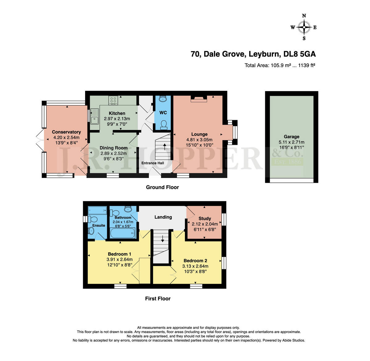 70 Dale Grove, Leyburn, DL8 5 floorplan