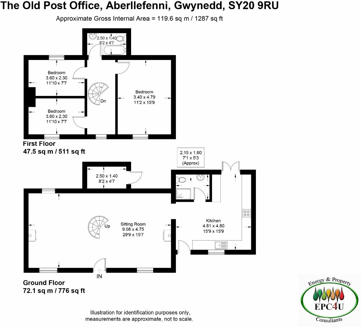 The Old Post Office, Pensarn, Aberllefenni, Machynlleth. Sy20 9RU floorplan