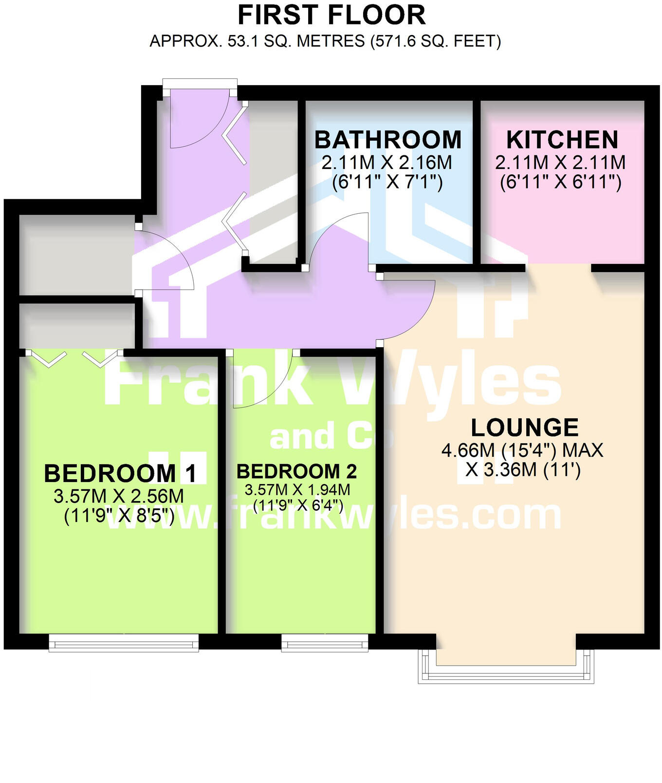 Flat 210, Ashton Garden Court, St. Andrews Road North, Lytham St. Annes, Lancashire floorplan
