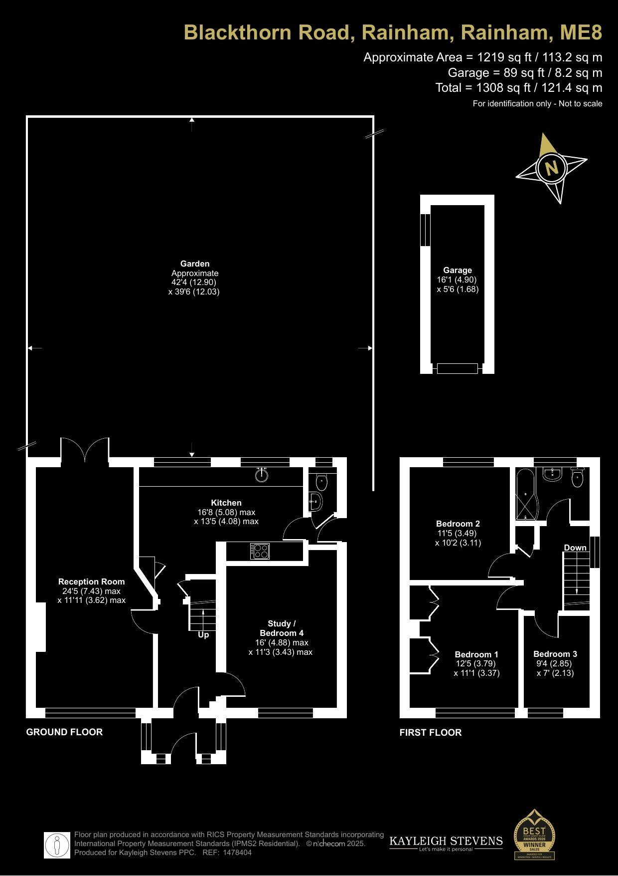 Two Driveways, 3/4 Bedrooms, Over 1,300sq ft CHAIN FREE floorplan