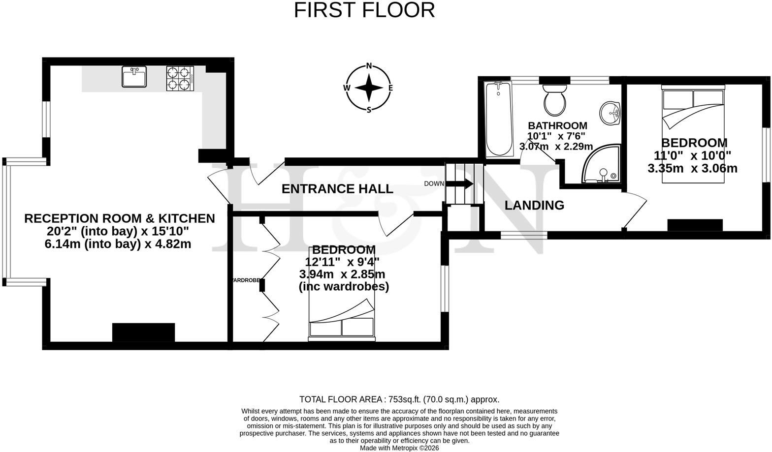 Rutland Gardens, Hove floorplan