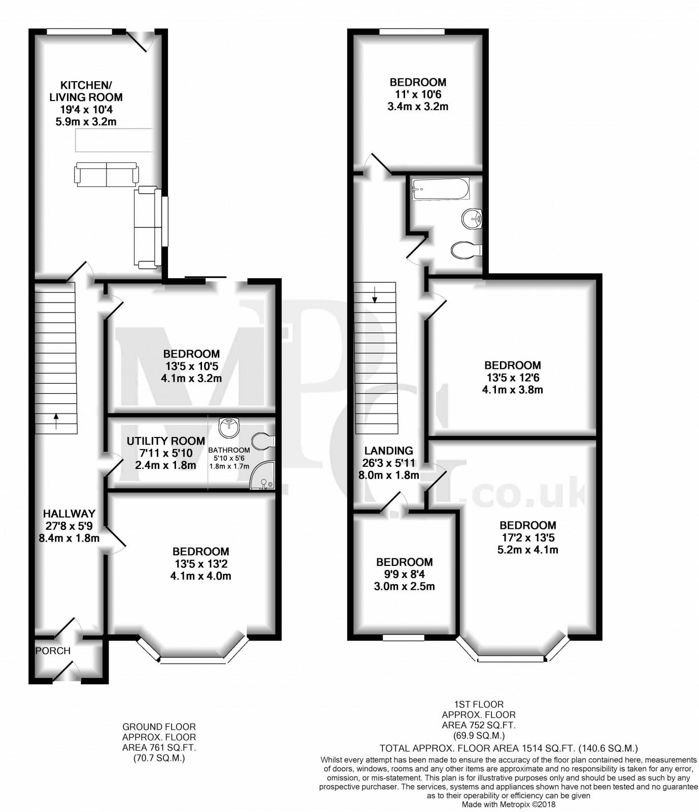Frederica Road, Winton, Bournemouth, BH9 floorplan