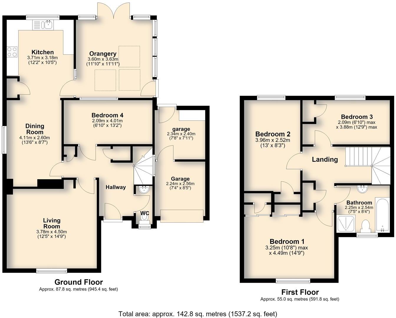Bells Corner, Hinderclay floorplan