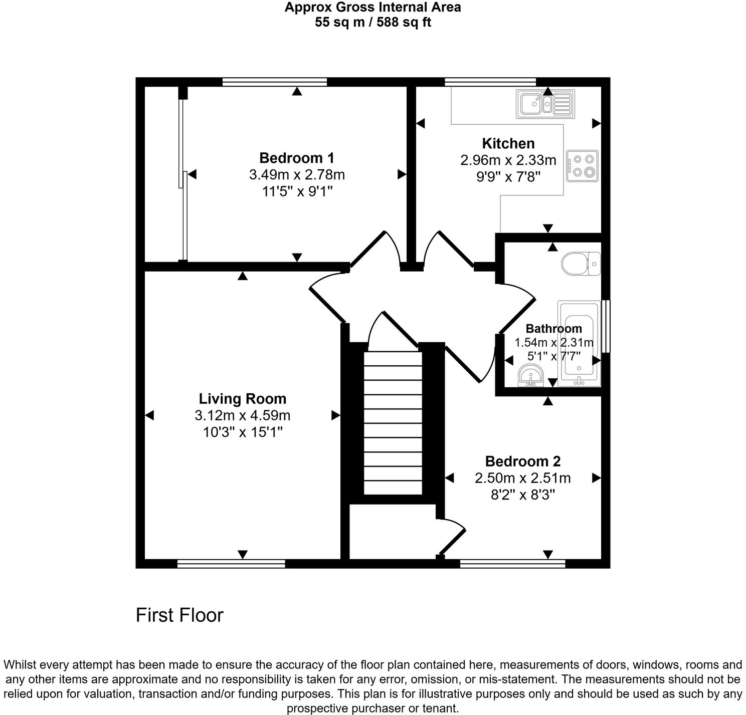 Moore View, Bradford, BD7 floorplan