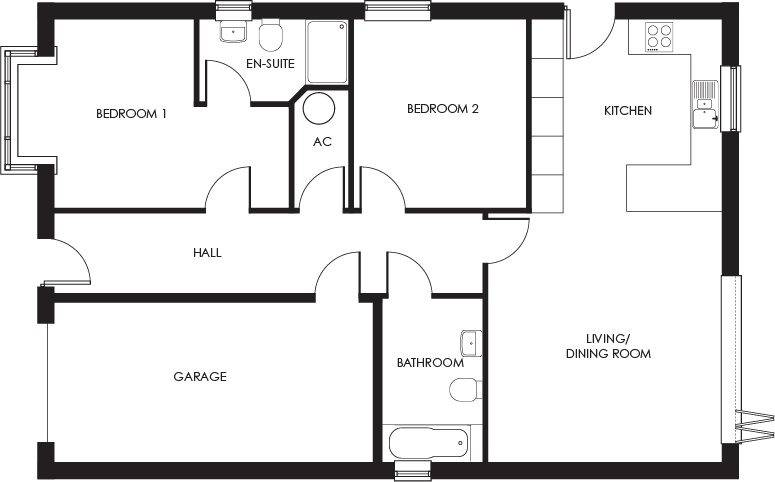 Derrington Meadows, WV16 floorplan