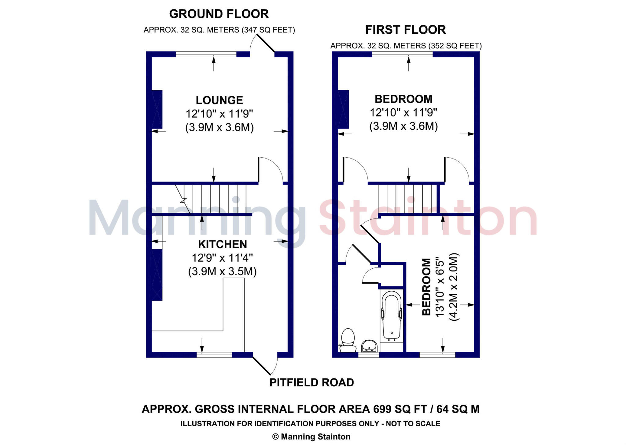 Pitfield Road, Carlton, Wakefield, West Yorkshire floorplan