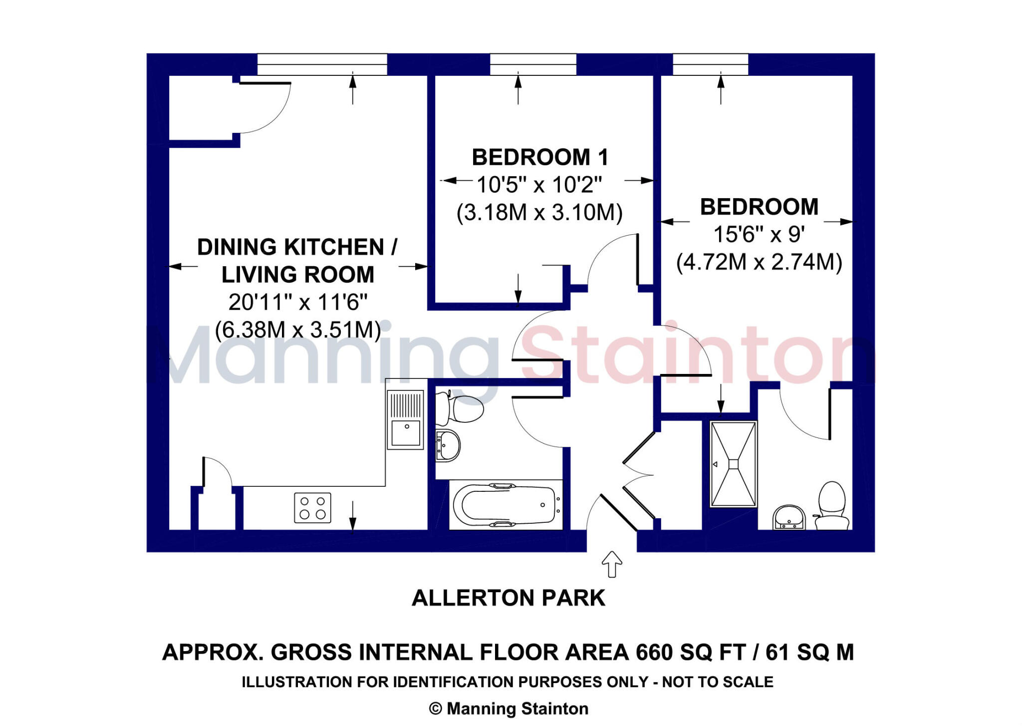 Flat 4, Allerton Park, Leeds, West Yorkshire floorplan