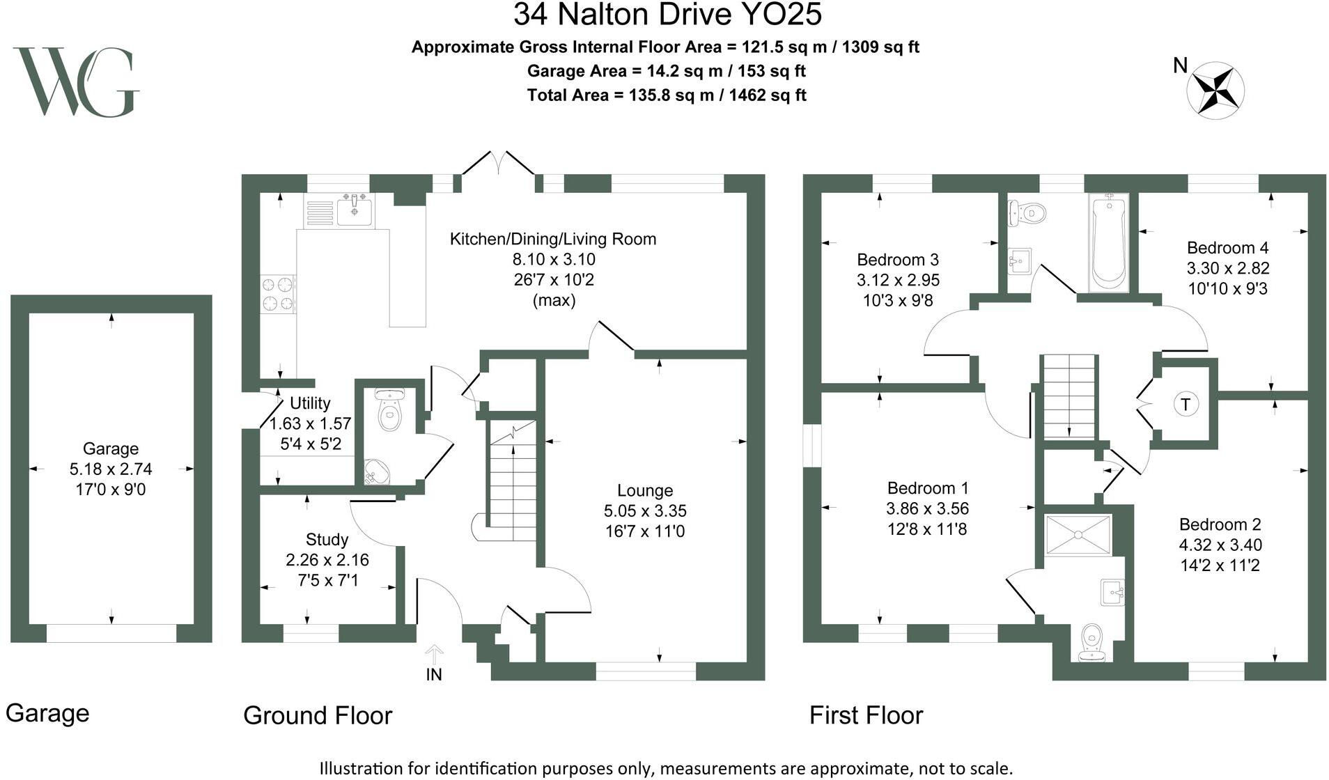 34 Nalton Drive, Driffield, YO25 5GE floorplan