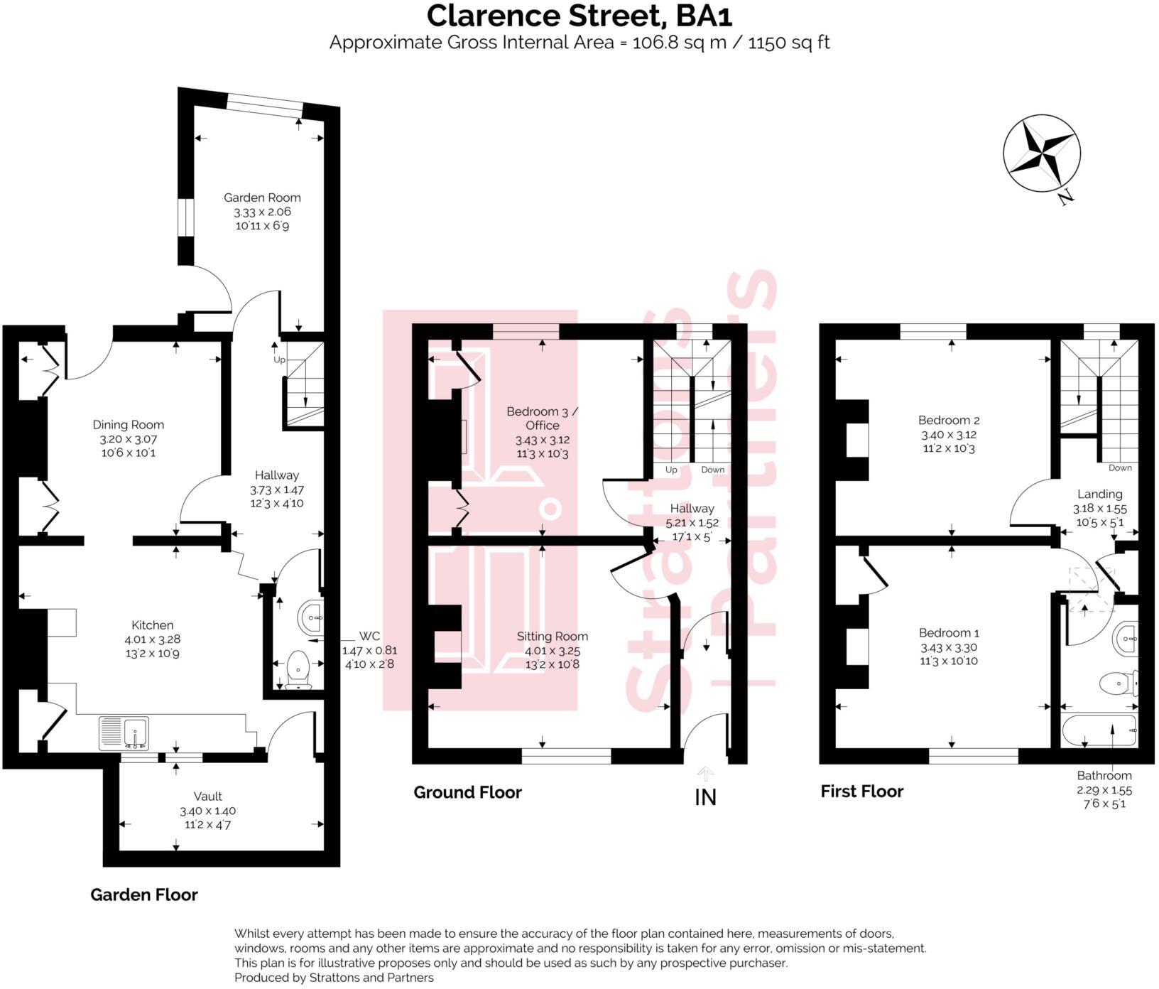 Clarence Street, Bath floorplan