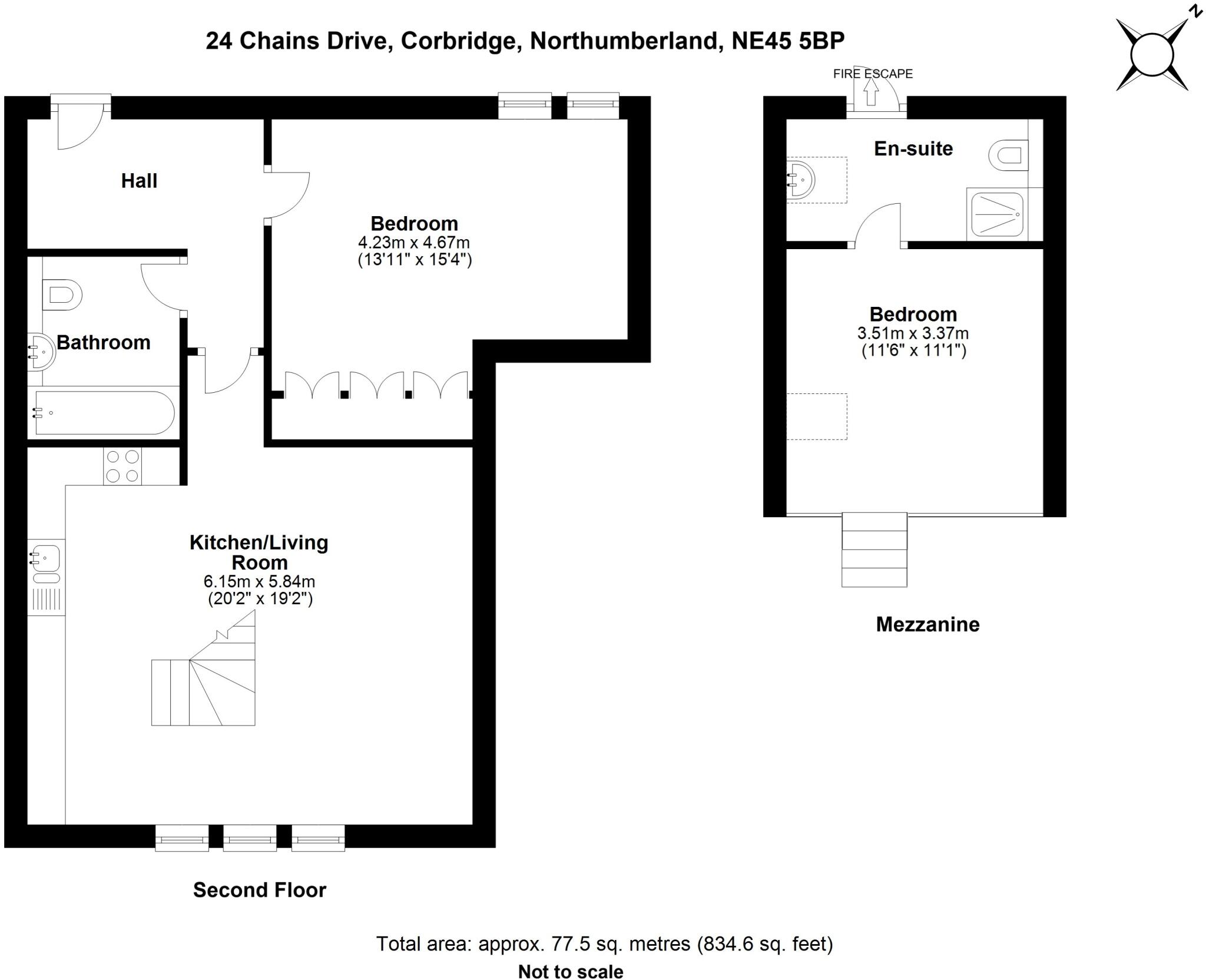 Chains Drive, Corbridge, Northumberland, NE45 floorplan