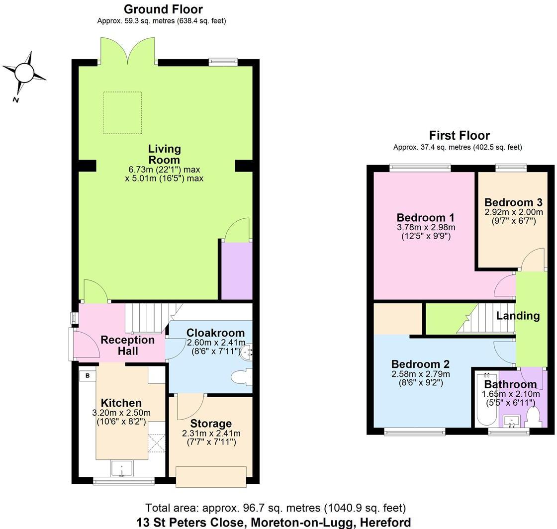 St. Peters Close, Moreton-On-Lugg, Hereford floorplan