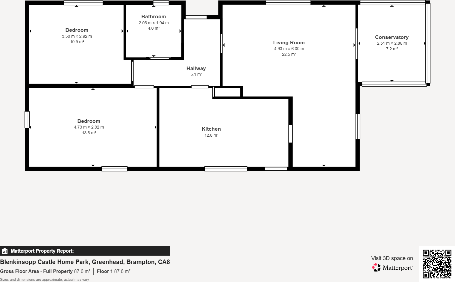 Blenkinsopp Castle Home Park, Greenhead, Brampton, CA8 floorplan
